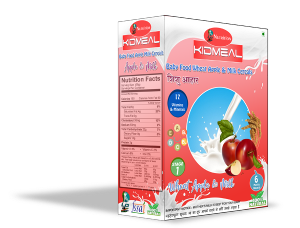 Kidmeal Wheat Apple and Milk Cereal (400gm)